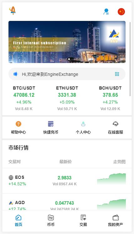 币币交易/合约交易/秒合约交易/五种语言交易所系统源码插图2