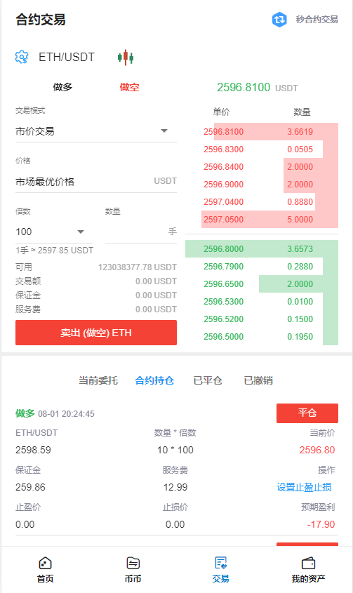 新币币交易所USDT秒合约杠杆C2C法币交易插图3