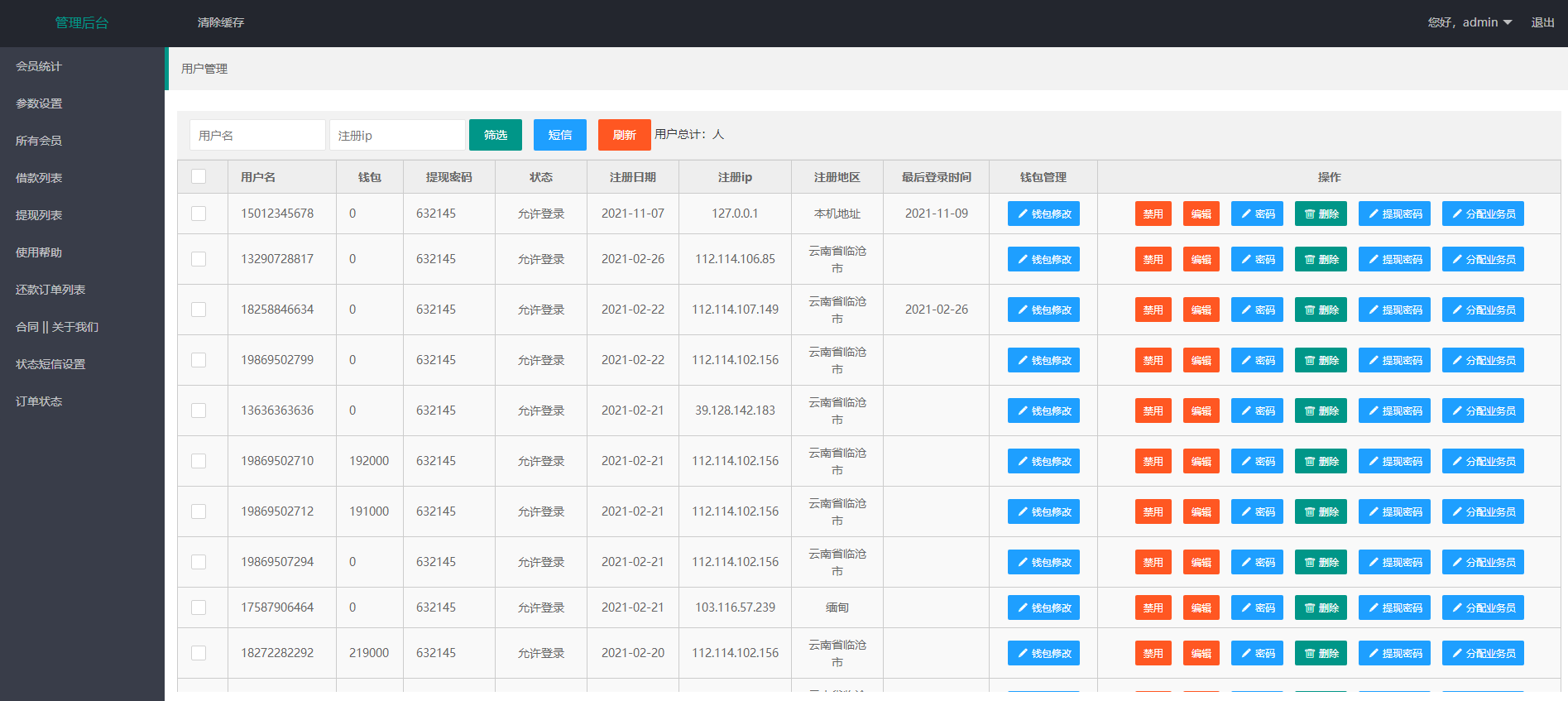 公司用贷款源码/电子合同/一键汇款 金融理财小额贷源码插图7