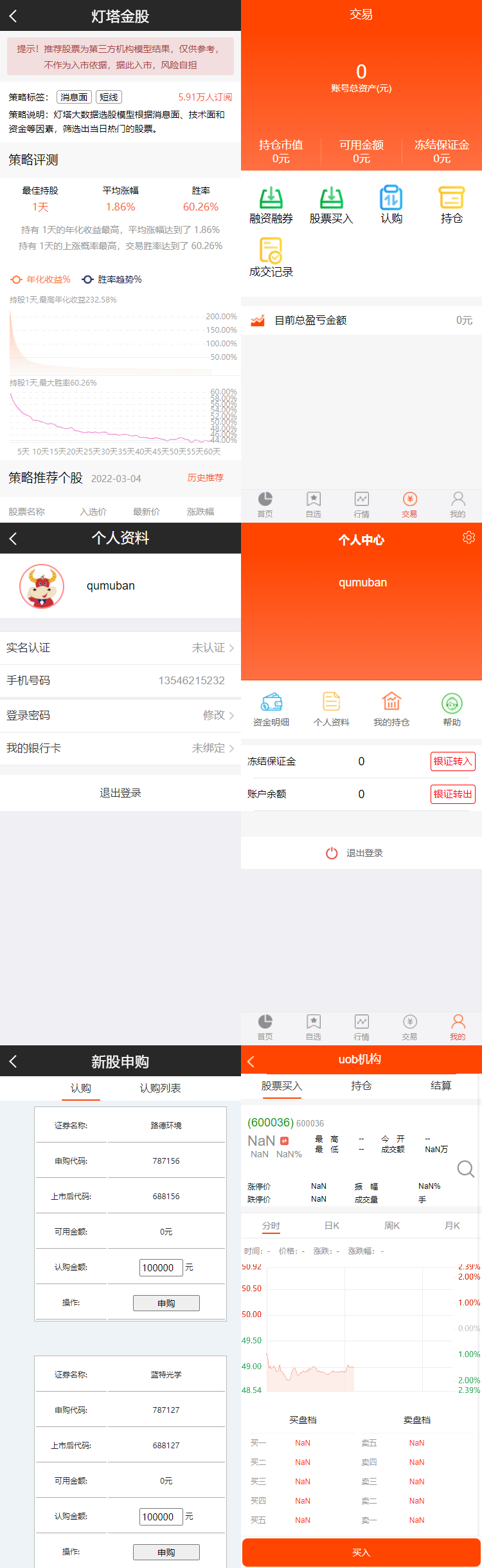 专业级通信达股票系统源码 股票+金融+新股申购插图1