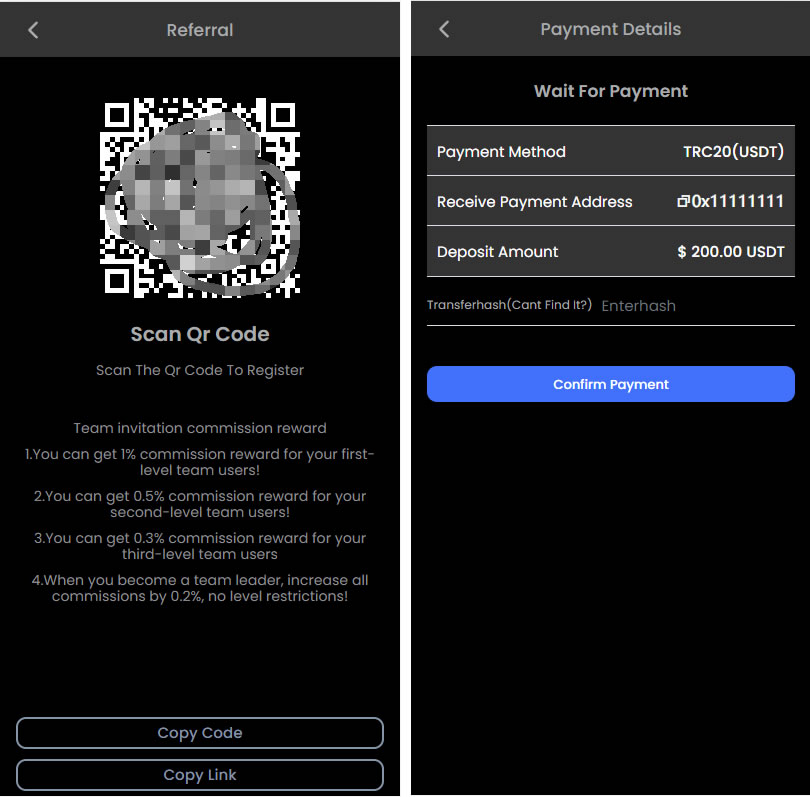 英文版虚拟币投资系统USDT充值源码+双语言版本源码插图2
