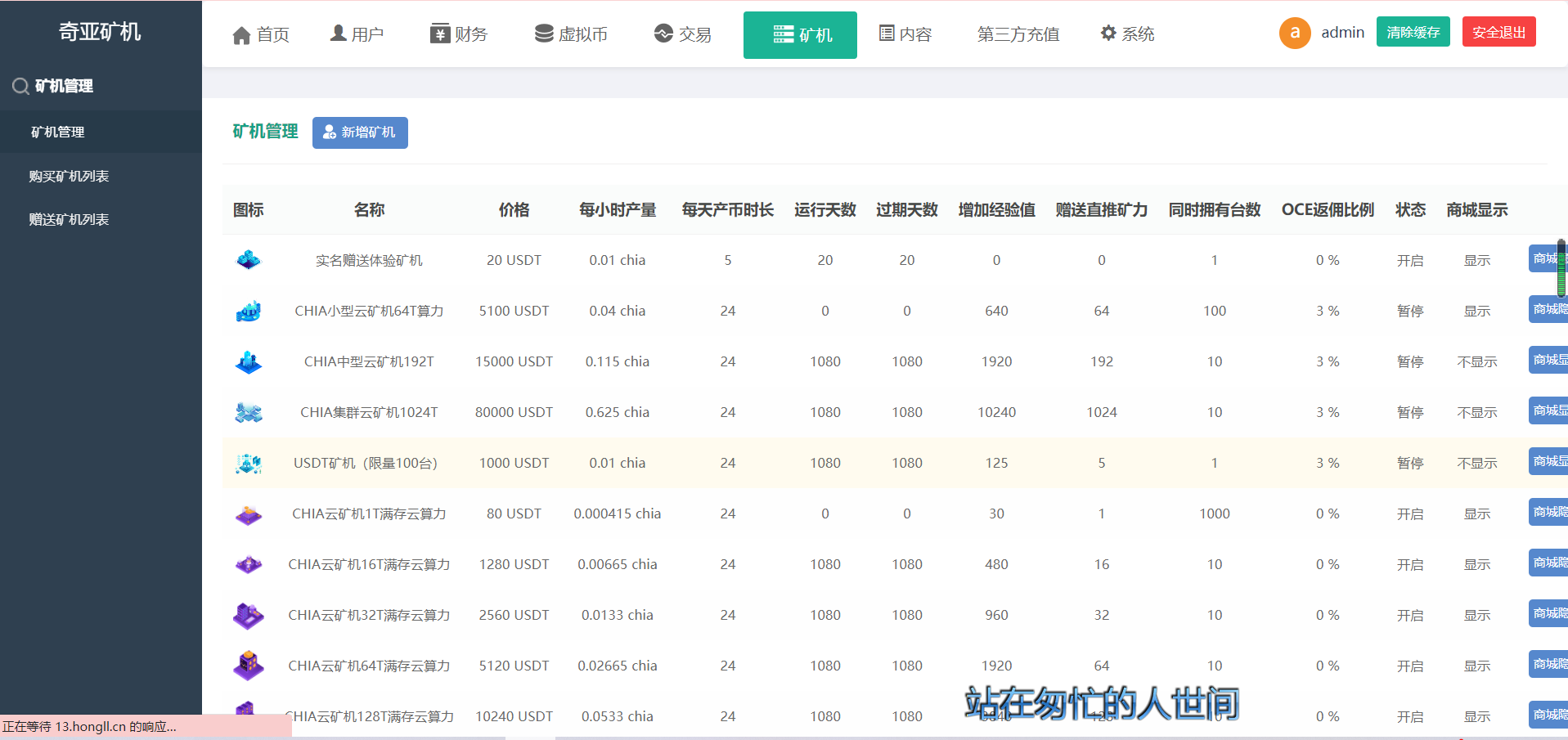 CHIA分币系统/矿机源码/分销商城/矿机app/奇亚币分币挖矿app/FIL/BBZ/PHA插图8