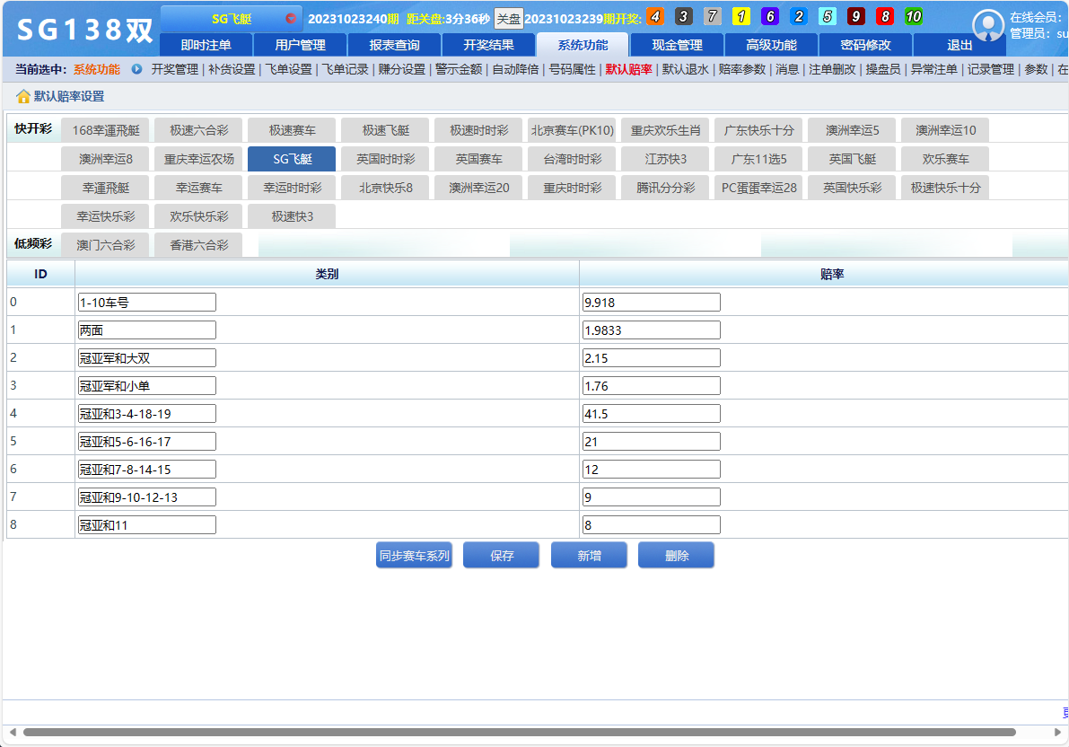 SGWin138双赢系统正版+带改单+预设+控制/完整+独立代理系统完整运营版+开奖全部正常插图20