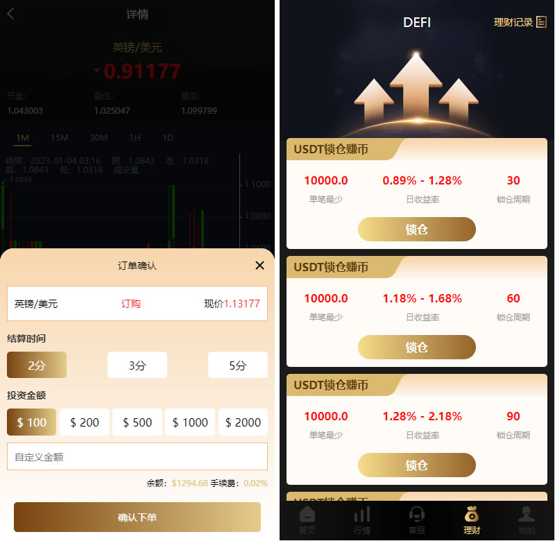 多语言微交易系统/外汇虚拟币贵金属微盘源码/新增群控单控+前端vue源码插图4