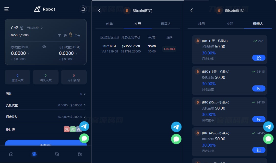 五国语言收益理财BTC虚拟币质押定期存币系统源码_加密货币机器人量化交易系统插图1