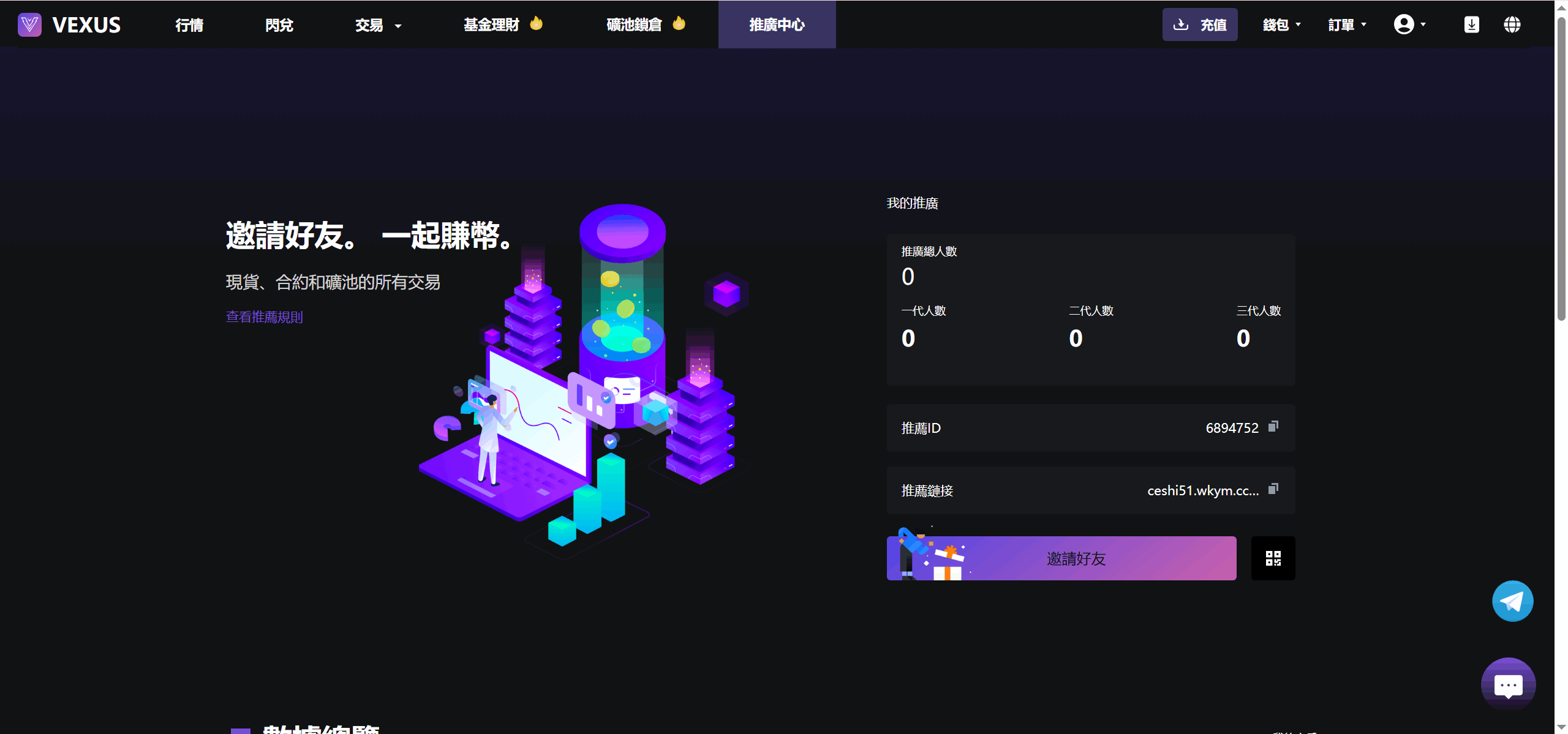 Vexus多语言虚拟货币交易所/java交易所源码/模拟账户+现货交易+永续合约+交割合约+基金理财+锁仓挖矿+质押贷款+闪兑插图4