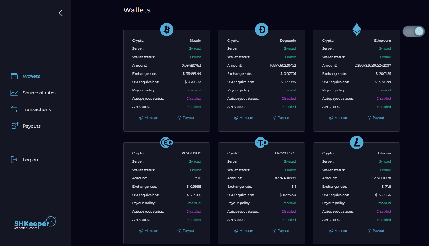 【精翻首发】SHKeeper 企业级加密货币网关源码：支持 USDT (TRC20)/BTC 自托管，Docker 一键部署 + 全界面汉化插图1